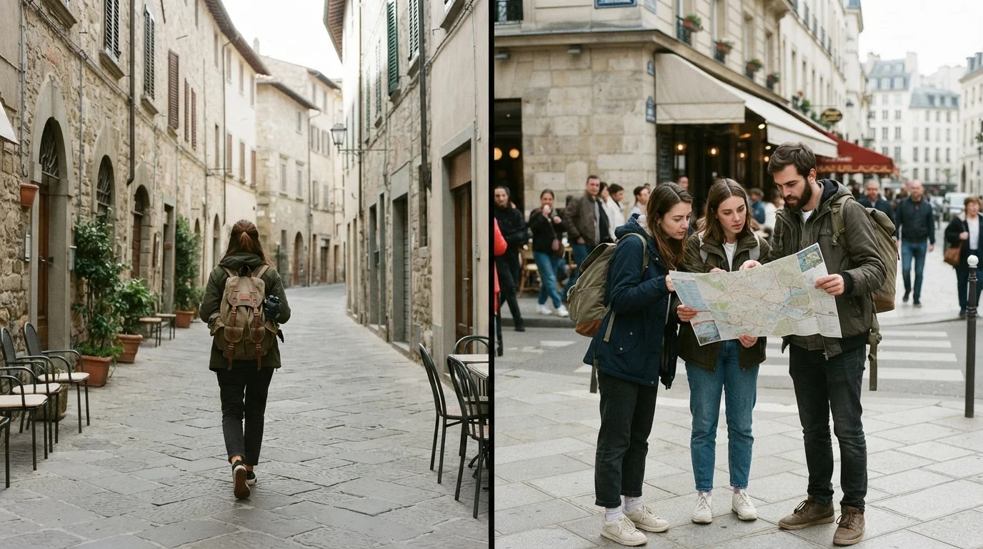 Safety Trade-Offs of Traveling in a Group vs. Traveling Alone